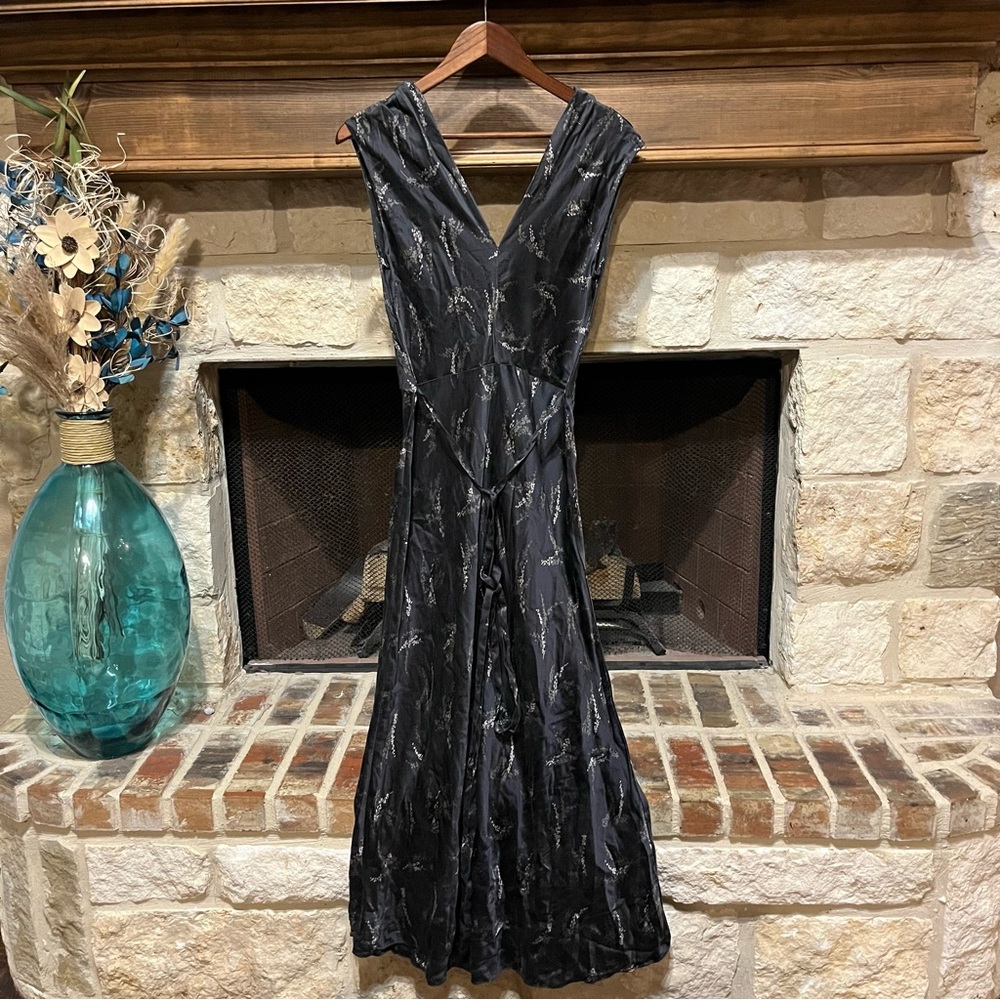 Vince Black Silk Slip Midi Dress - Picture 6 of 15
